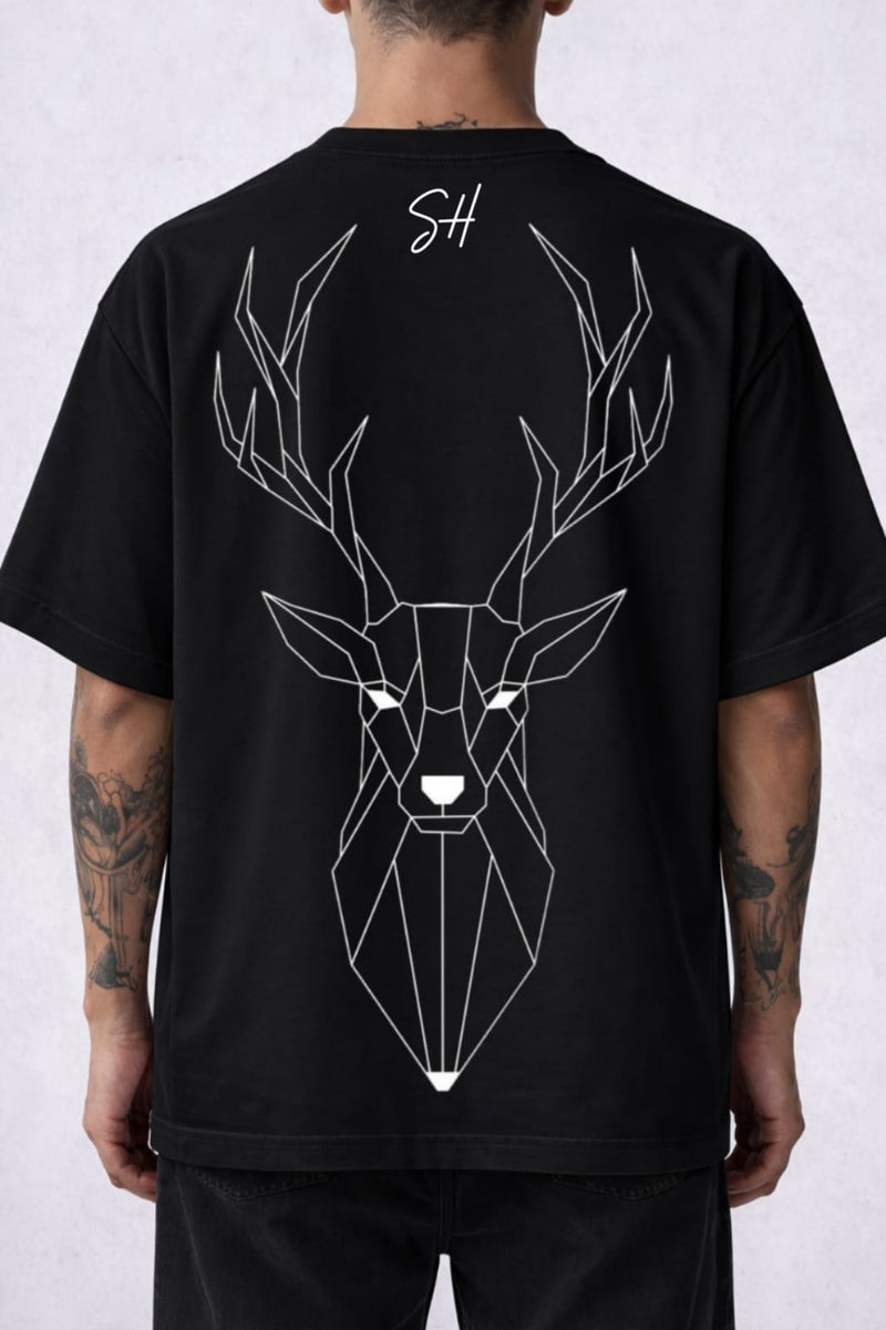 Minimal Deer Line Art T-Shirt
