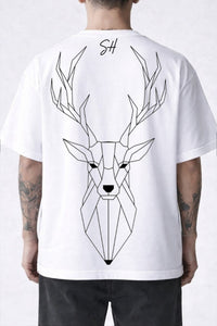 Minimal Deer Line Art T-Shirt